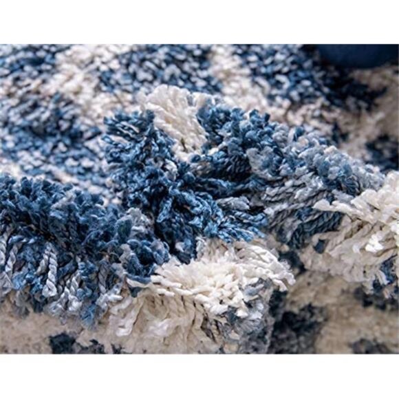 NEW Blue/Beige Area Runner Rug - Picture 6 of 6